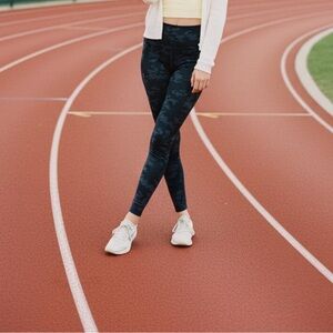 SPANX Black and Gray Camouflage Leggings